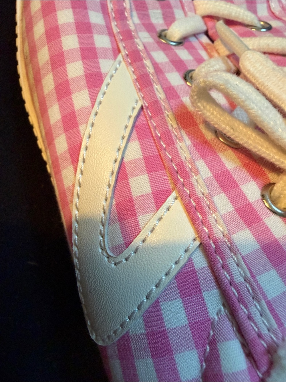 Tretorn Pink Gingham Canvas Sneakers - Picture 11 of 14